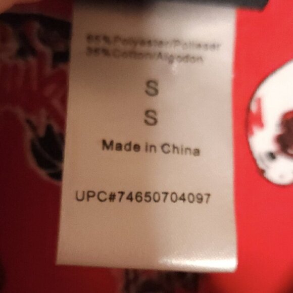 Scrub Dudz Red University Of Nebraska Scrub Top Small - Picture 6 of 6